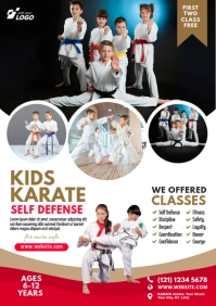 Kids Karate Class Flyer A4 template
