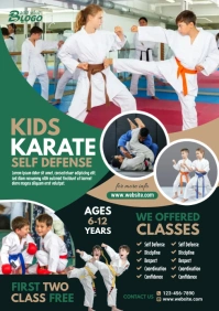 Kids Karate Class Flyer A4 template