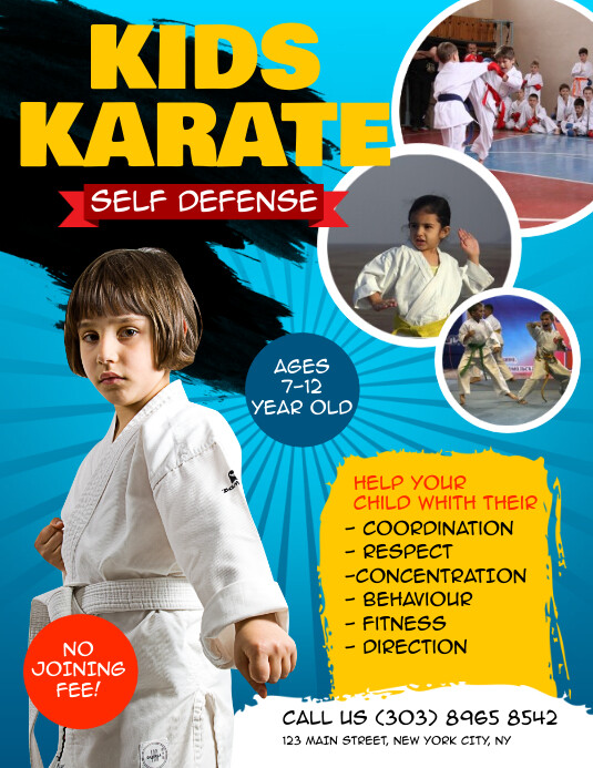 Kids Karate Flyer Template PosterMyWall