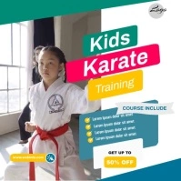 Kids karate Instagram template