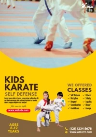 Kids Karate Lessons A4 template