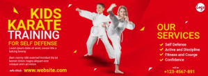Kids Karate Training Ad รูปปกบน Facebook template