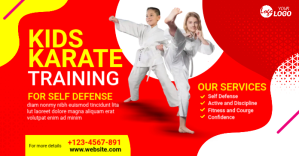 Kids Karate Training Ad Template Изображение, которым поделились на Facebook