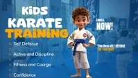 Kids Karate Training Banner Blog Header template