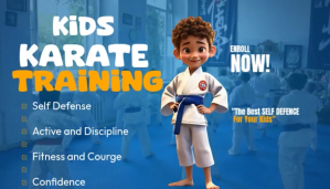 Kids Karate Training Banner Nagłowek bloga template