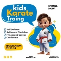 Kids Karate Training Publicação no Instagram template