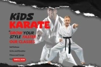Kids Karate Training Spanduk 4' × 6' template