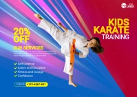 Kids Karate Training 明信片 template