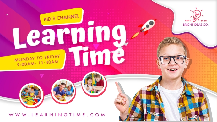Kids Learning Channel Youtube Banner Template Postermywall Kids Learning Channel Youtube Banner Template Postermywall