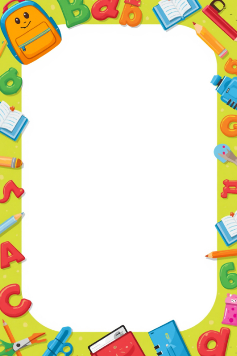 kids learning poster template | classroom flyer blank template ...