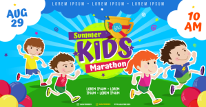 KIDS MARATHON BANNER Obraz udostępniany na Facebooku template