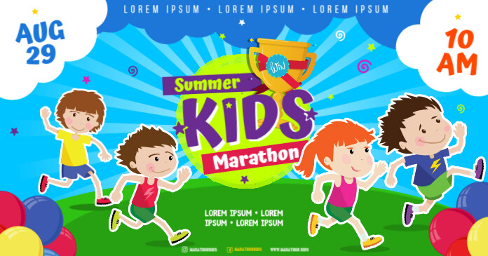 KIDS MARATHON BANNER Template | PosterMyWall
