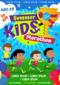 KIDS MARATHON POSTER A4 template