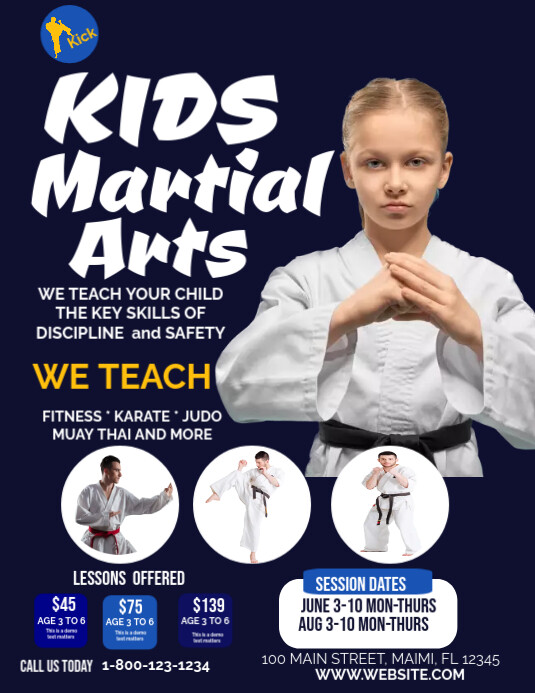 Kids Martial Arts Template PosterMyWall