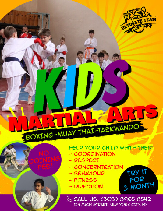 Kids Martial Arts Flyer Template PosterMyWall