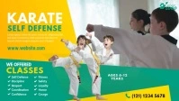 Kids Martial Arts Lessons Ad Facebook Cover Video (16:9) template