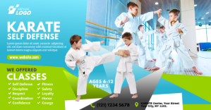 Kids Martial Arts Lessons Ad Ibinahaging Larawan sa Facebook template