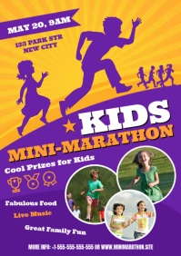 KIDS MINI-MARATHON POSTER A4 template