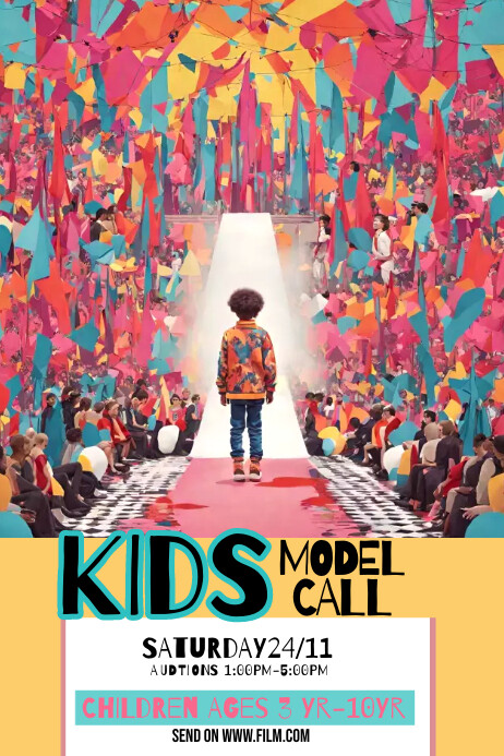 Kids model call posters Template | PosterMyWall