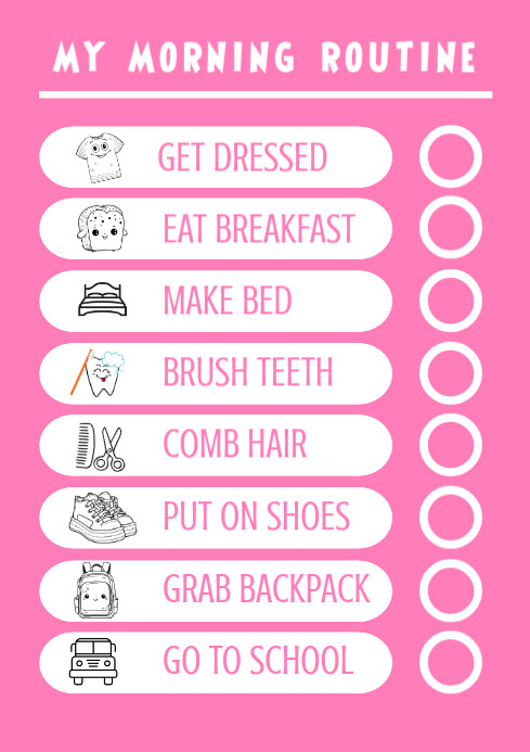 Flyer Routine Daily Routine Schedule Flyers Template | PosterMyWall