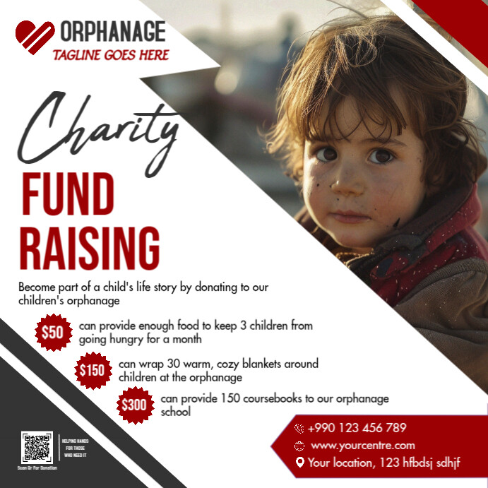 Kids Orphanage Fundraising Post Template | PosterMyWall