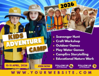 kids outdoor adventure summer camp Ulotka (US Letter) template