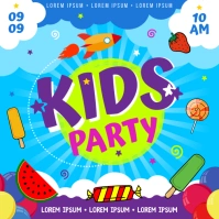 KIDS PARTY BANNER Wpis na Instagrama template