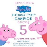 8 810 Peppa Pig Birthday Customizable Design Templates Postermywall