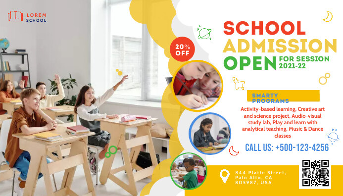 School Header Example Plantilla de Kids School Admission Blog Header Template | PosterMyWall