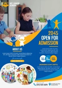 Kids School Admission Flyer A4 template