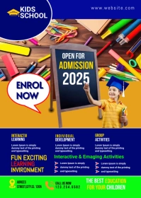 kids school Admission flyer A6 template