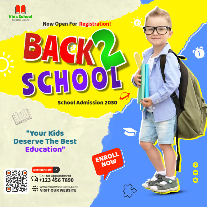 Kids School Ads Template | PosterMyWall