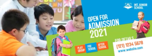 Kids School Facebook Cover template