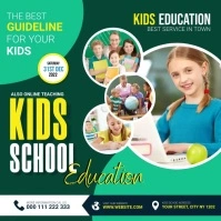 kids school flyer Square (1:1) template
