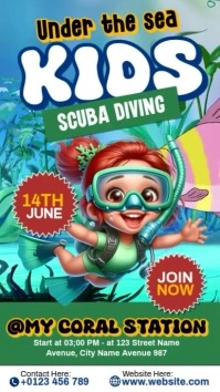 Kids Scuba Diving Instagram Reel template