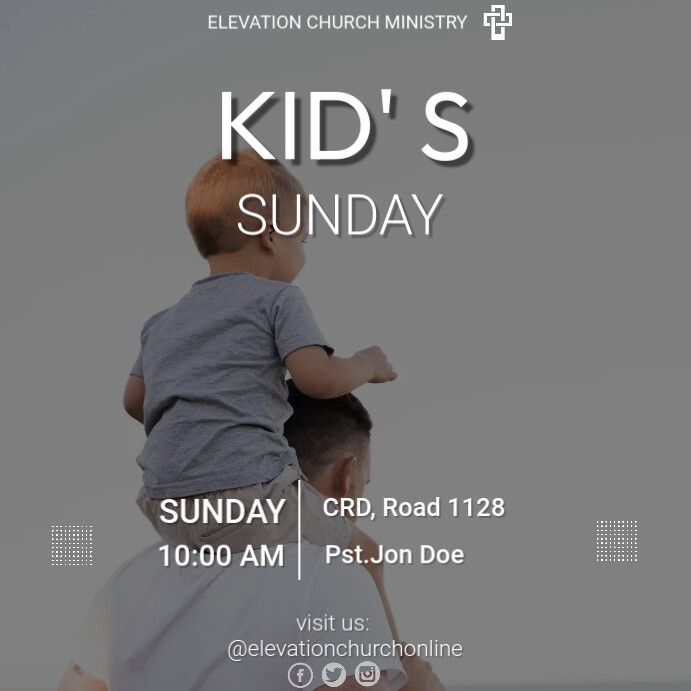 KIDS SERVICE (4) Instagram Post template
