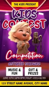Kids Singing Competition Ads Instagram Reel template