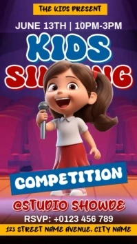 Kids Singing Competition Instagram Reel template