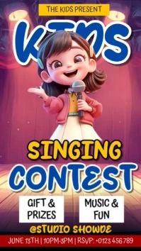 Kids Singing Contest Instagram Reel template