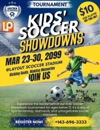 Kids Soccer Showdowns Løbeseddel (US Letter) template
