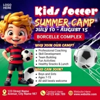 Kids Soccer Summer Camp โพสต์บน Instagram template