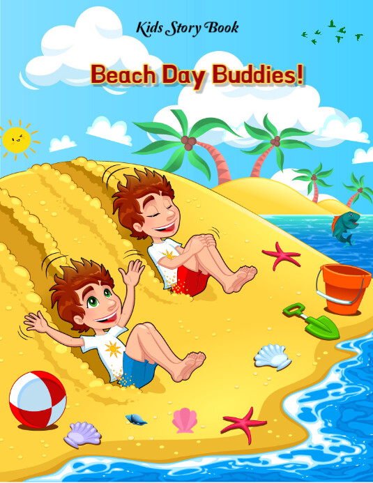 Kids Story Book Cover Page Template PosterMyWall kids-story-book-cover-page-template-postermywall