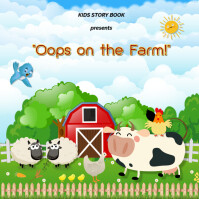 kids story book farm animals instagram post template
