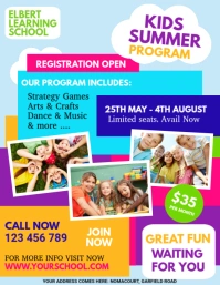 kids summer camp, summer camp, holidays Folder (US Letter) template