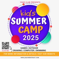 Kids summer camp,scouts,back to school Wpis na Instagrama template
