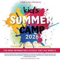 Kids summer camp,scouts Message Instagram template