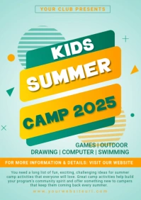 Kids summer camp,scouts A5 template