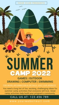 Kids summer camp,scouts Instagram Story template