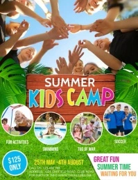 kids summer camp, summer camp, holidays Flyer (US Letter) template