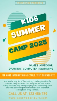 Kids summer camp,scouts História do Instagram template